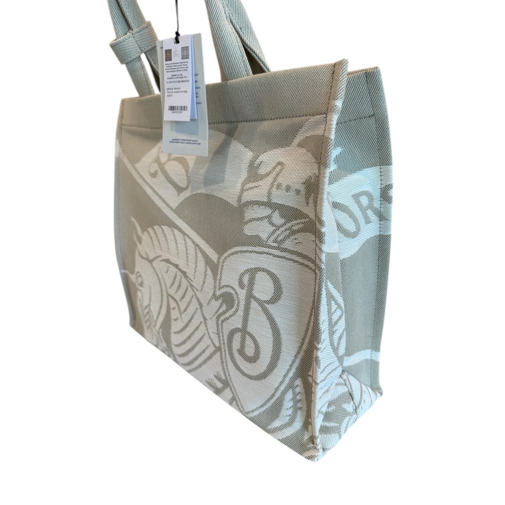 Burberry Unisex Cotton LL EKD Tote in Hunter gray, large, with graphic, 8093183 - Picture 2 of 15